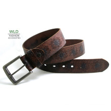 Ceinture en cuir véritable véritable de gaufrage de mode Lky1215